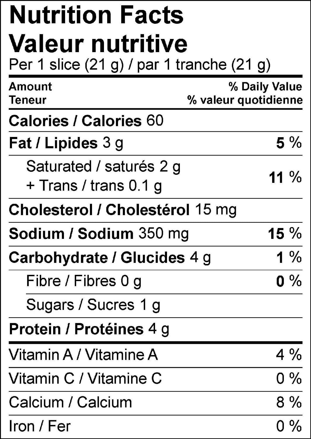 Great Value Processed Cheese Slices Light