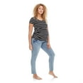 thumbnail image 2 of Paisley Sky Maternity Short Sleeve V-Neckline Tee, 2 of 6