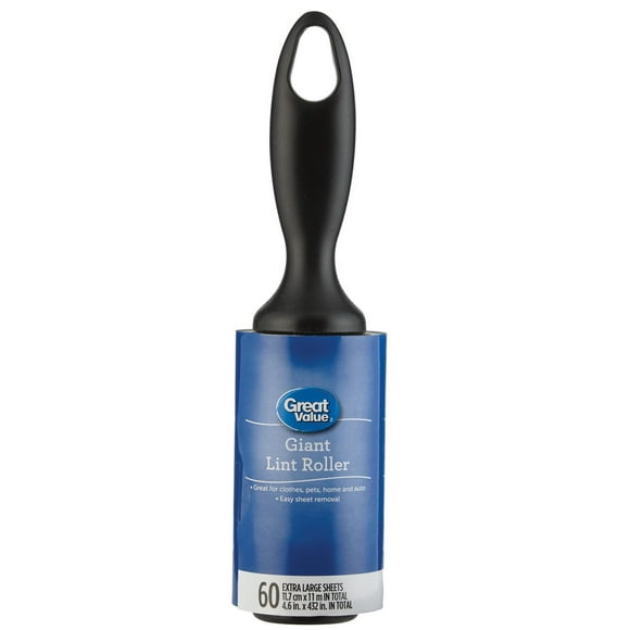Great Value Giant Lint Roller, 60 sheets per roll