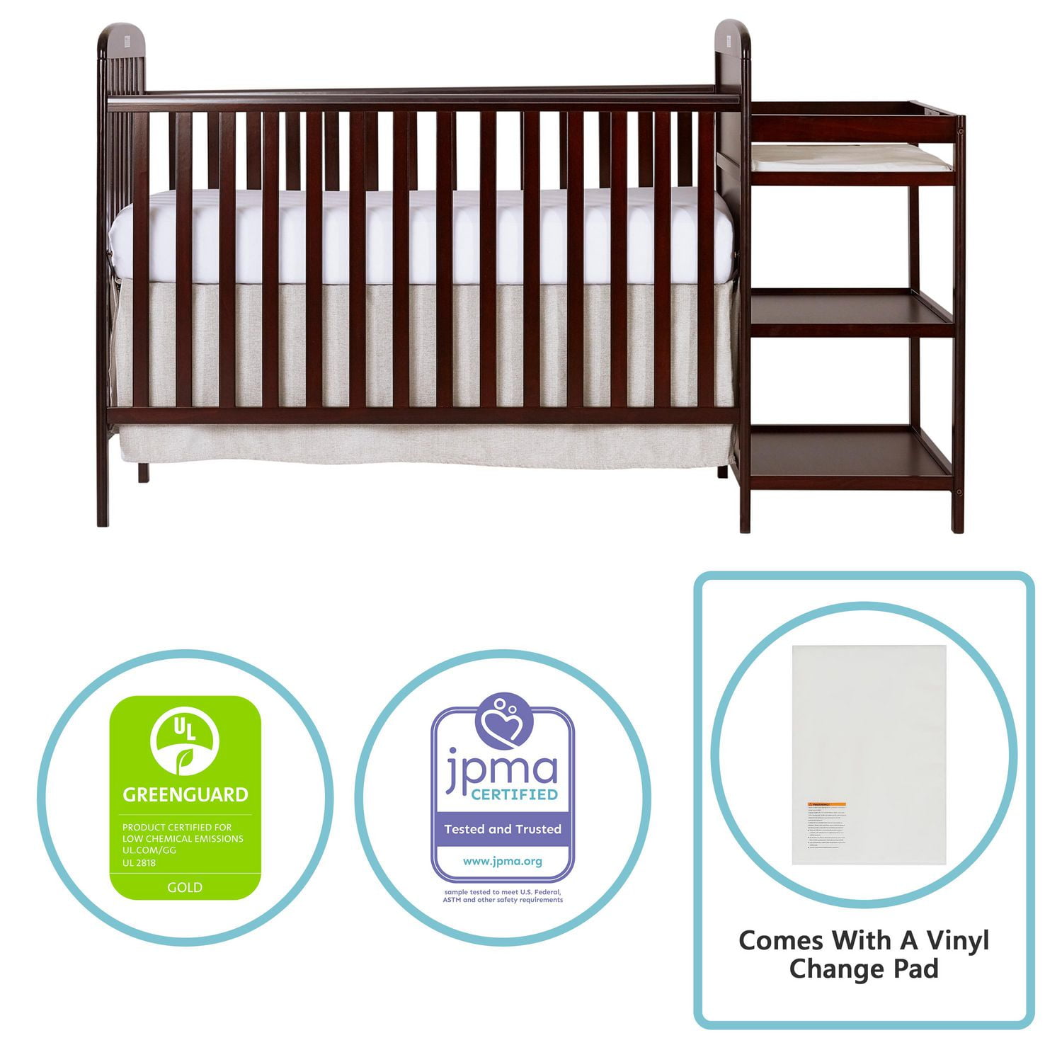 crib with matching changing table