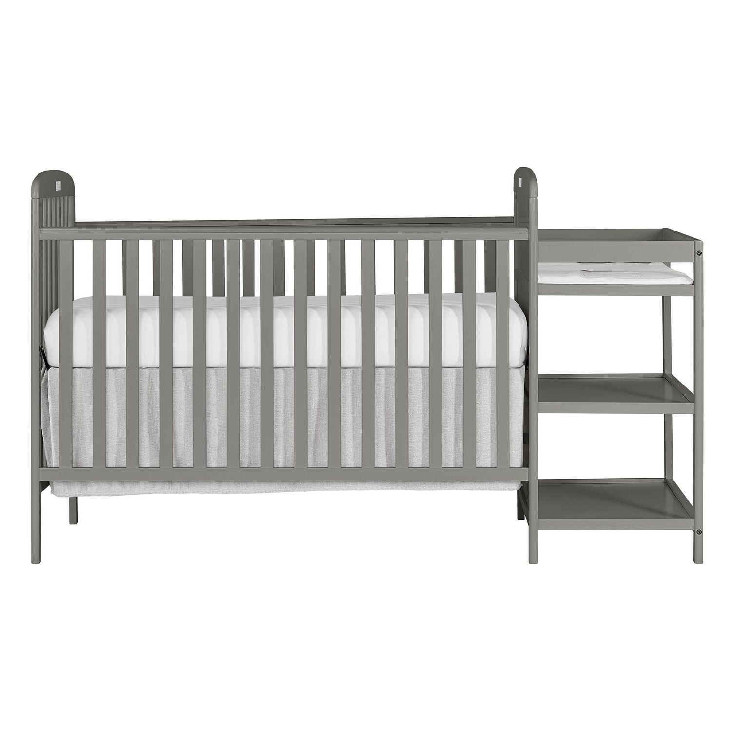Dream On Me Anna 4 in 1 Full Size Crib and Changing Table Combo, Model  #678, Two Storage Shelves