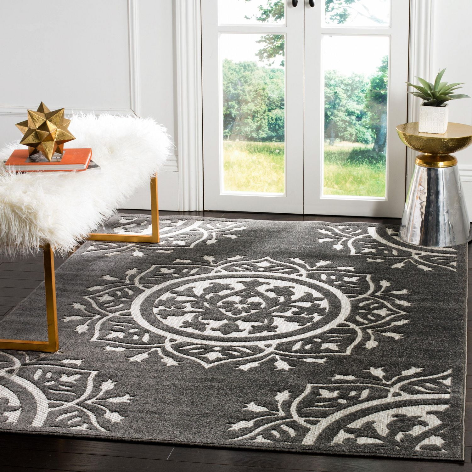 SAFAVIEH Cottage Joshua Medallion Outdoor Area Rug