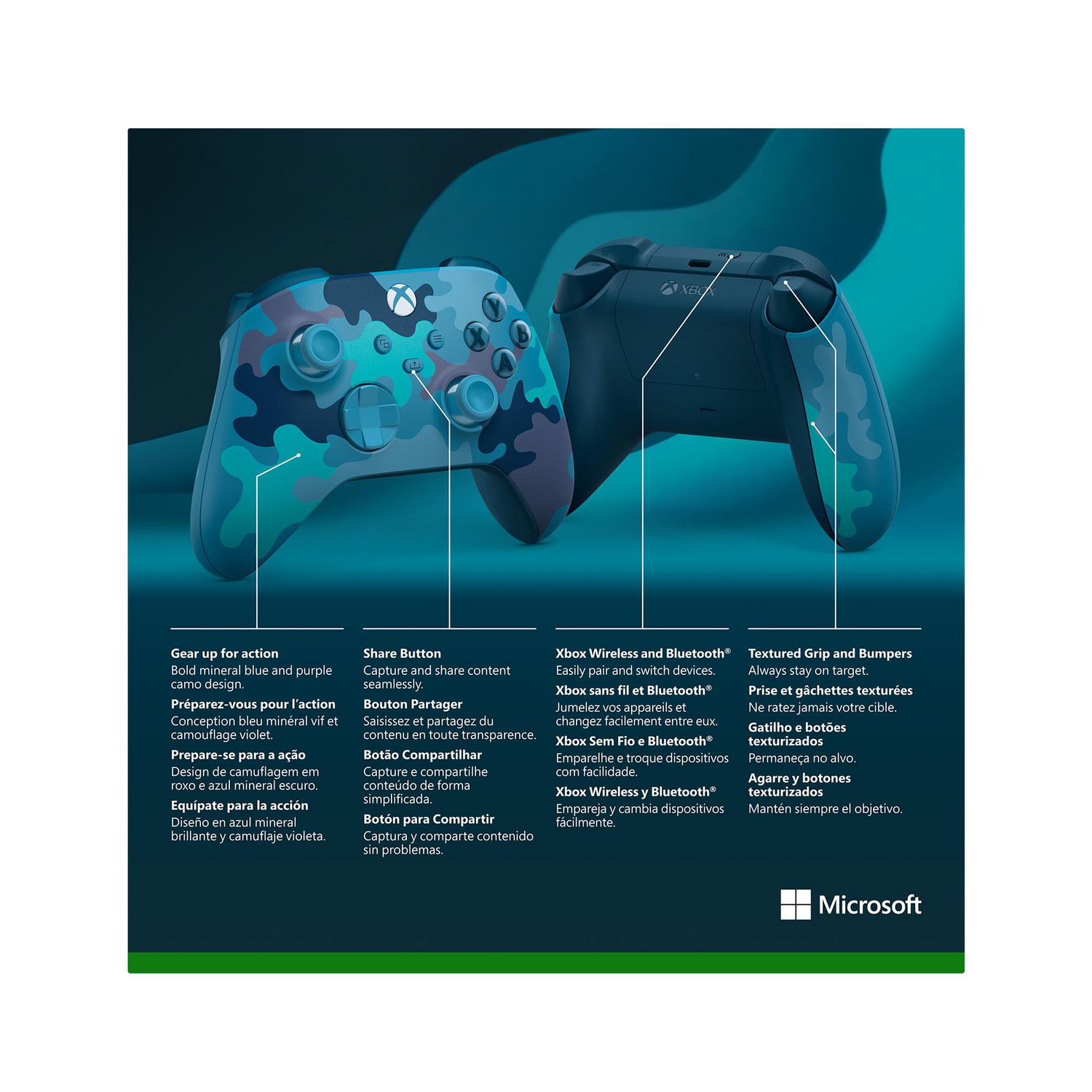 Xbox one store controller camo blue