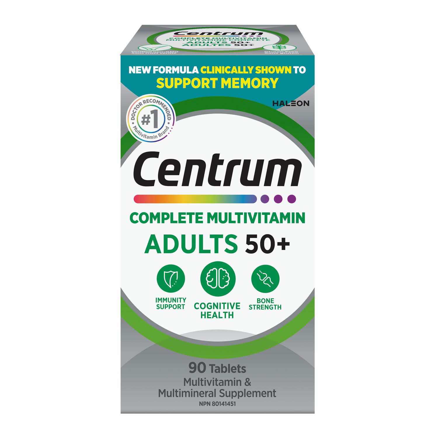 Centrum Adults 50 Plus, Complete Formula, Multivitamins/Minerals Supplement with Clinically Shown Memory and Cognitive Health Support