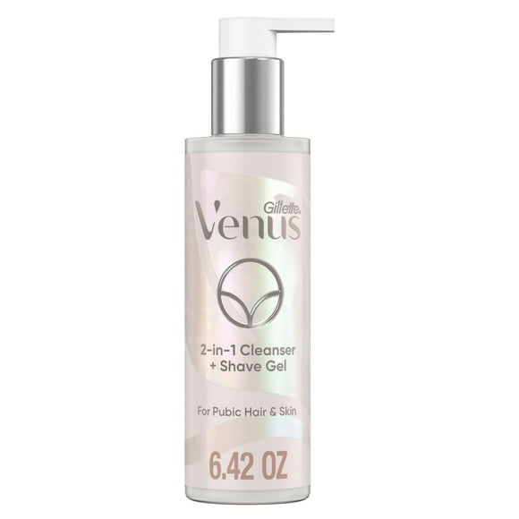 Gillette Venus for Pubic Hair and Skin, 2-in-1 Cleanser + Shave Gel, 190ML