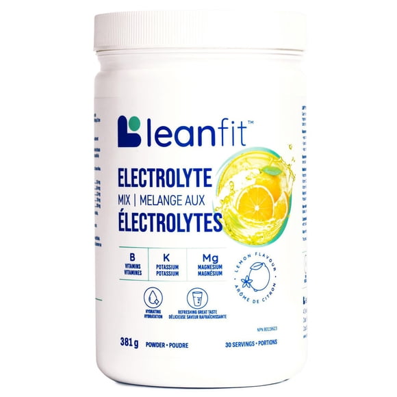 LEANFIT ELECTROLYTE MIX, Citrus Lemon, Electrolyte Hydration Powder Drink Mix, Non GMO, Vegan, Gluten-Free