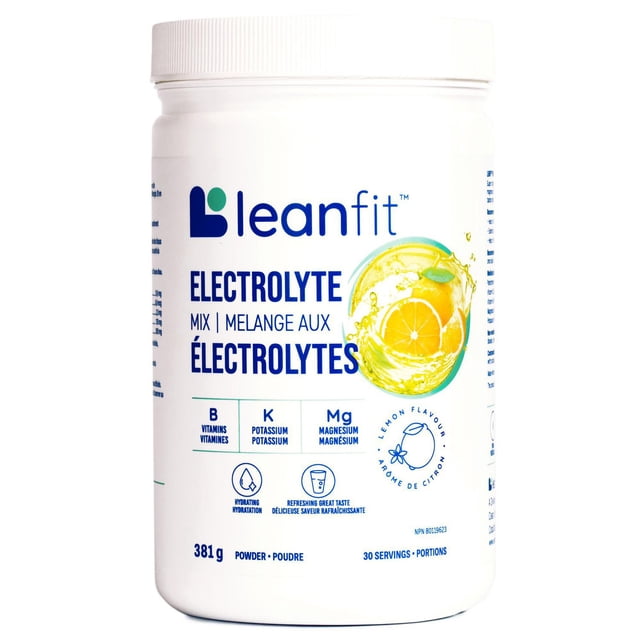 LEANFIT ELECTROLYTE MIX, Citrus Lemon, Electrolyte Hydration Powder Drink Mix, Non GMO, Vegan, Gluten-Free