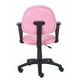 Chaise de travail Nicer Furniture de posture parfait de luxe en microfibre avec accoudoirs bouclés en rose – image 3 sur 4