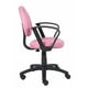 Chaise de travail Nicer Furniture de posture parfait de luxe en microfibre avec accoudoirs bouclés en rose – image 4 sur 4