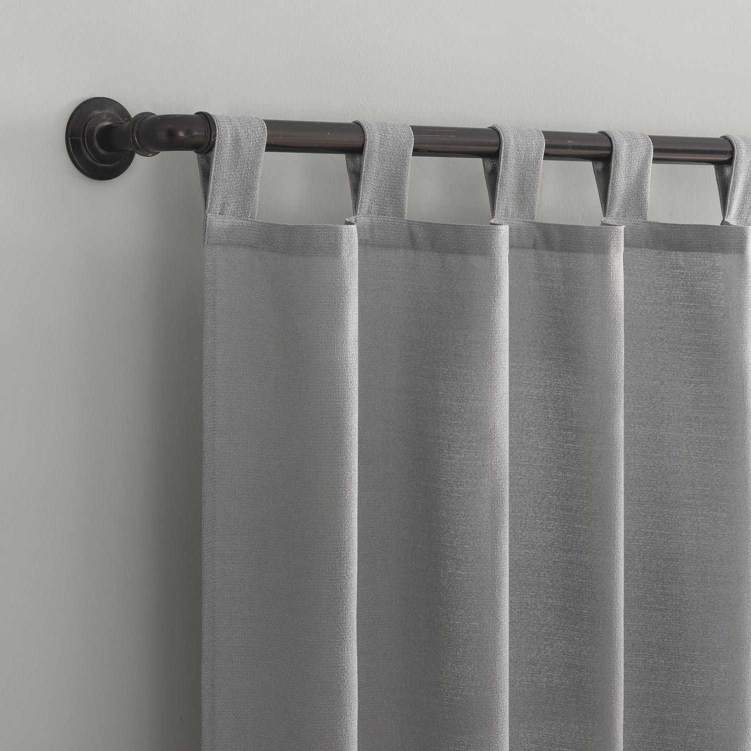 Mainstays 2-Pack Jensen Tab Top Semi-Sheer Curtain Panel Pair 