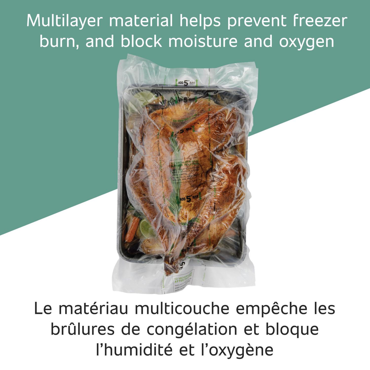 Rouleau d emballage sous vide extensible FoodSaver de 27 9 cm x 4