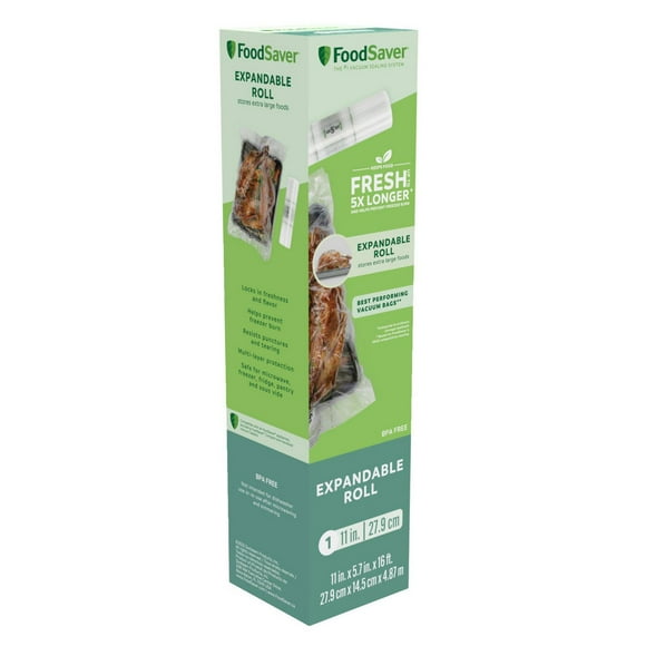 Rouleau de scellage sous vide extensibles FoodSaver 11 po X 16 pi