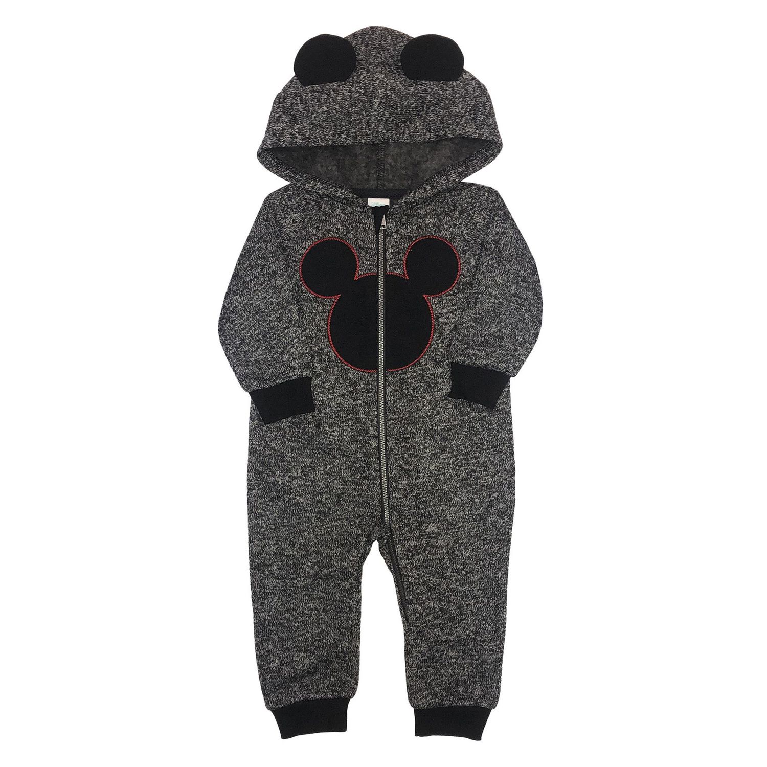 PEAR BABY Crew Neck Mickey Detailed Baby Jumpsuit with Snap Fasteners -  Trendyol