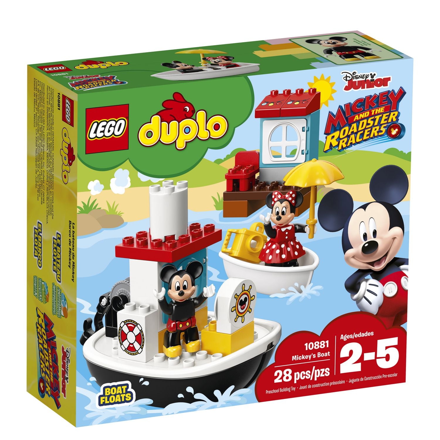 LEGO DUPLO Mickey s Boat 10881 Building Blocks 28 Piece Walmart