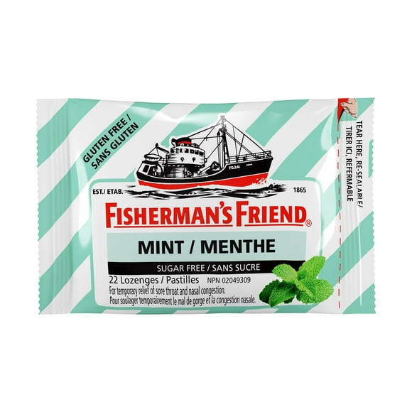 Pastilles antitussives sans sucrose de Fisherman's Friend 22 losanges, menthe