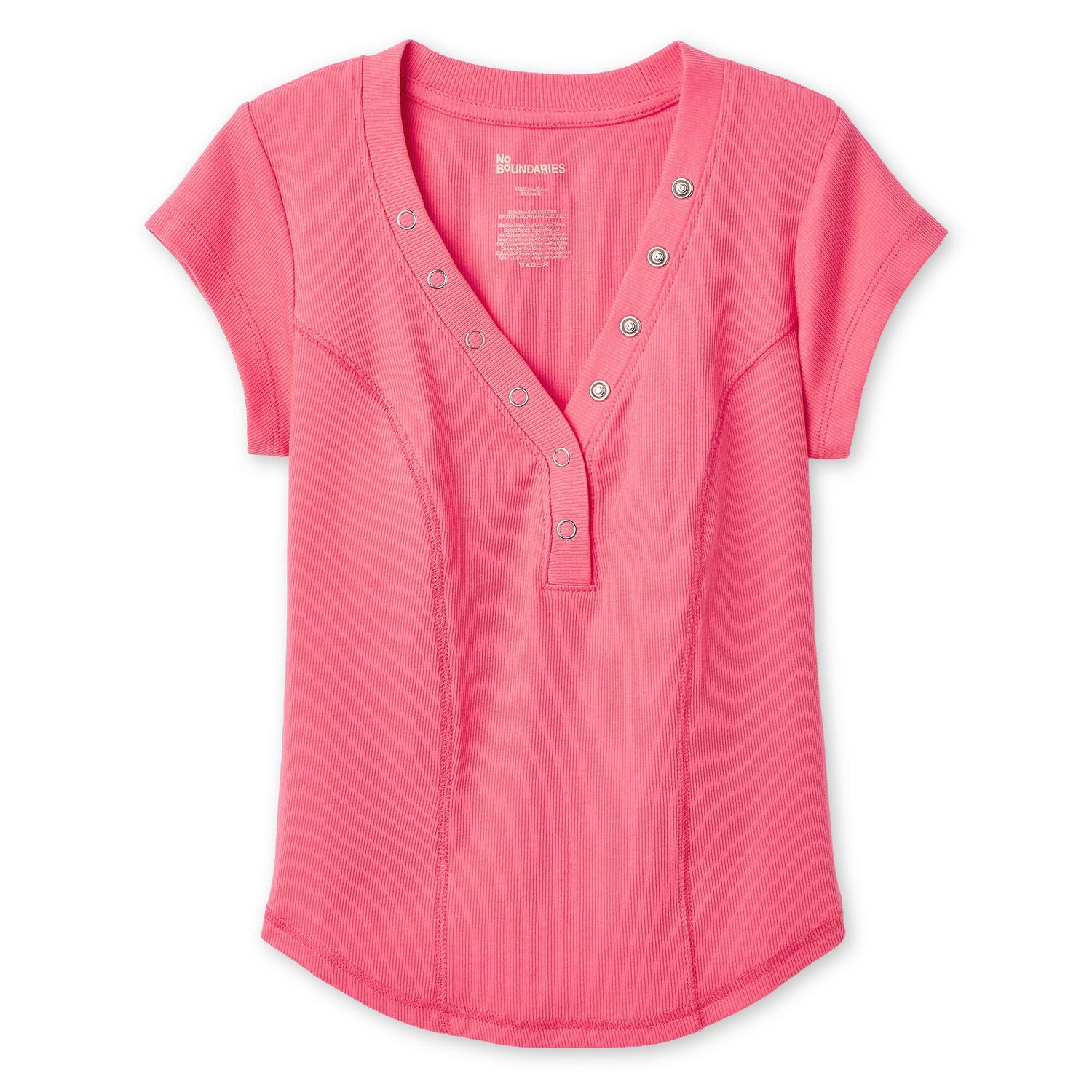 T-shirt henley No Boundaries pour femmes