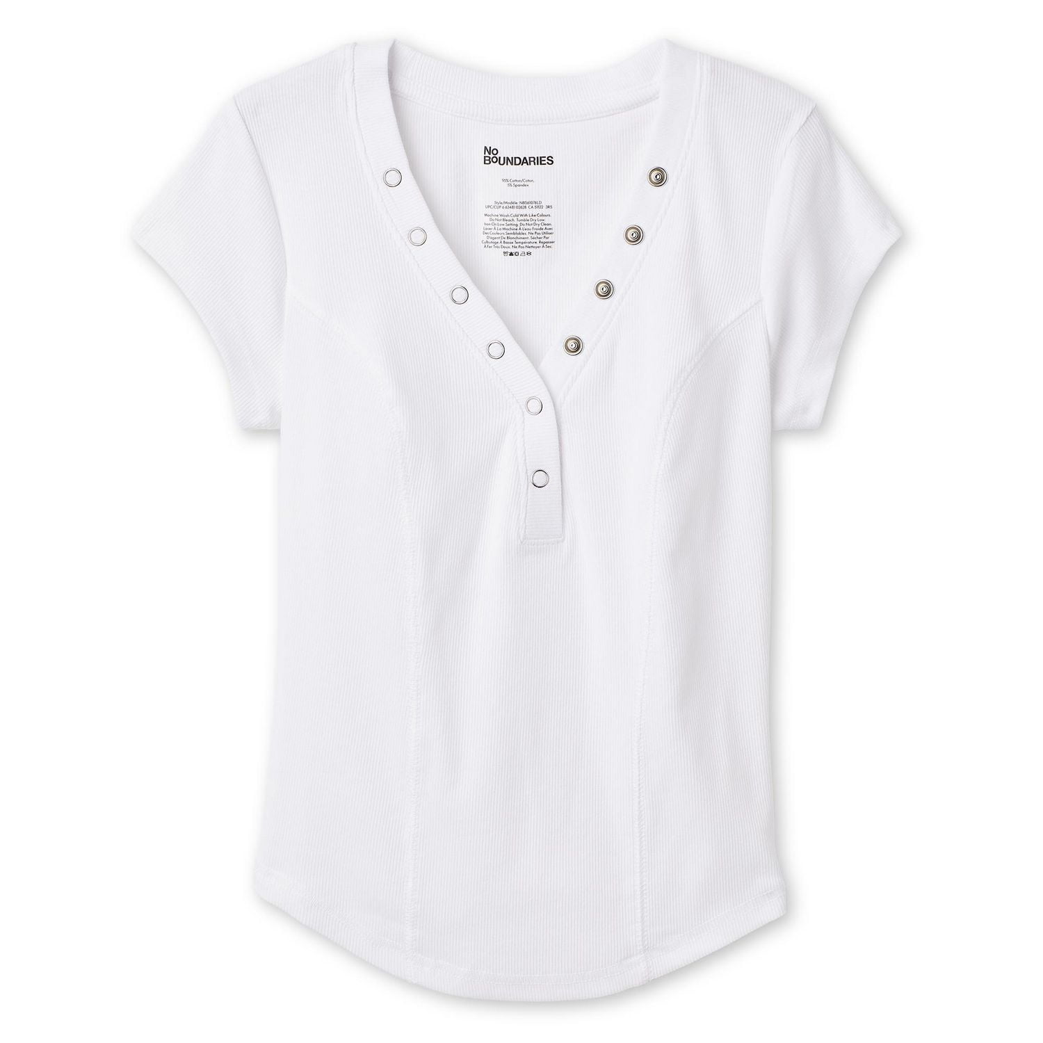 No Boundaries Women's Henley T-Shirt