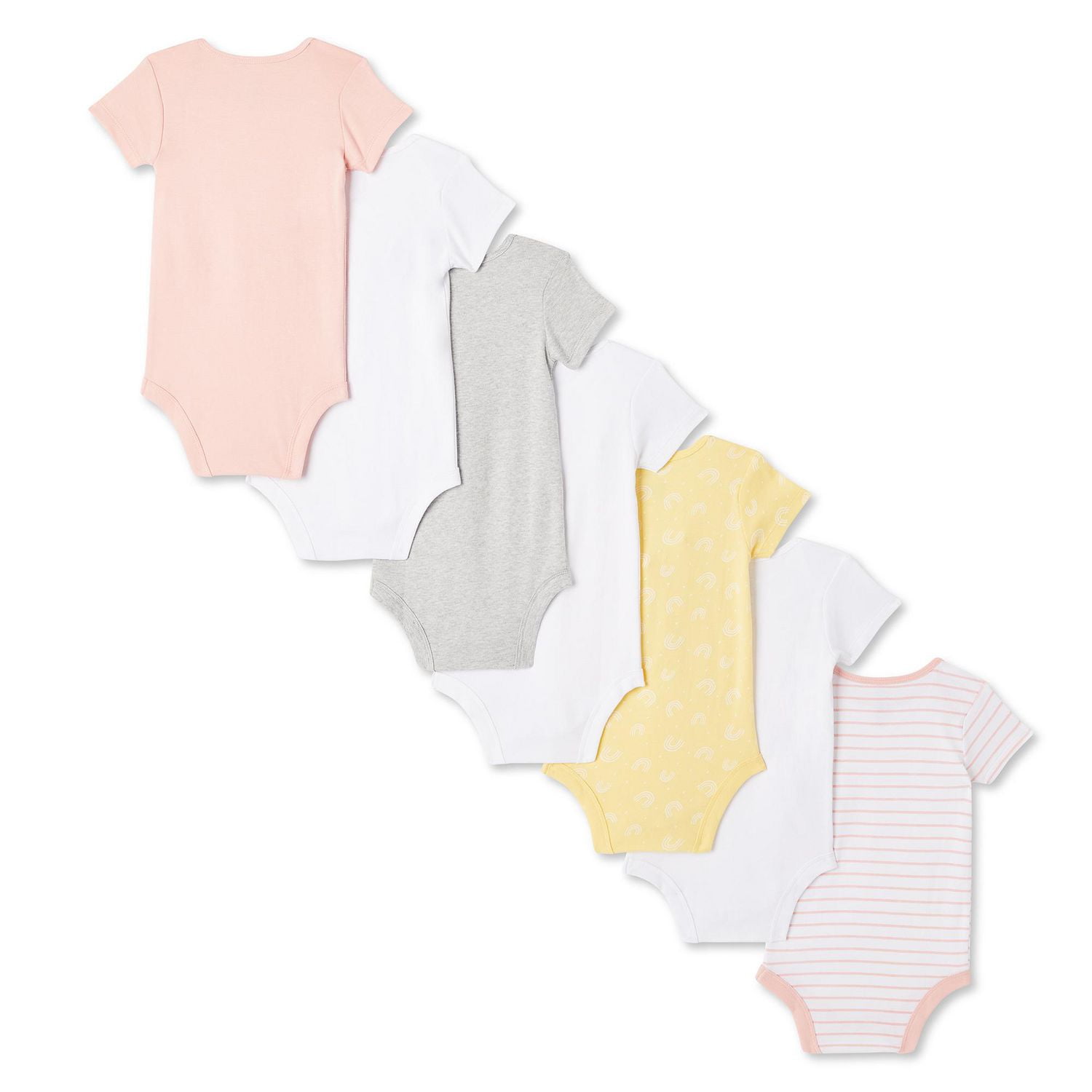 George Baby Girls Bodysuit 7 Pack Sizes NB 12 months