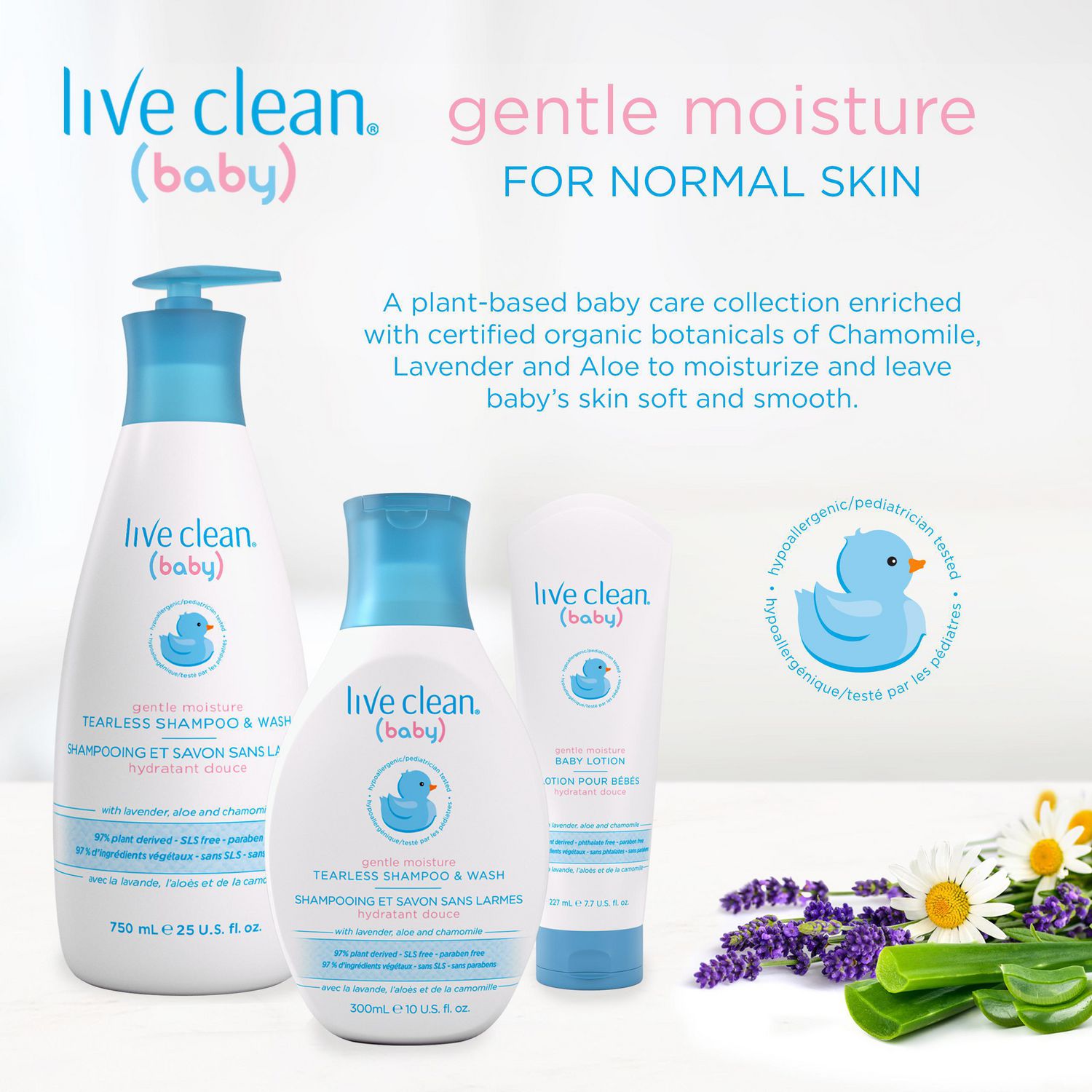 Live clean baby gentle best sale moisture tearless shampoo & wash