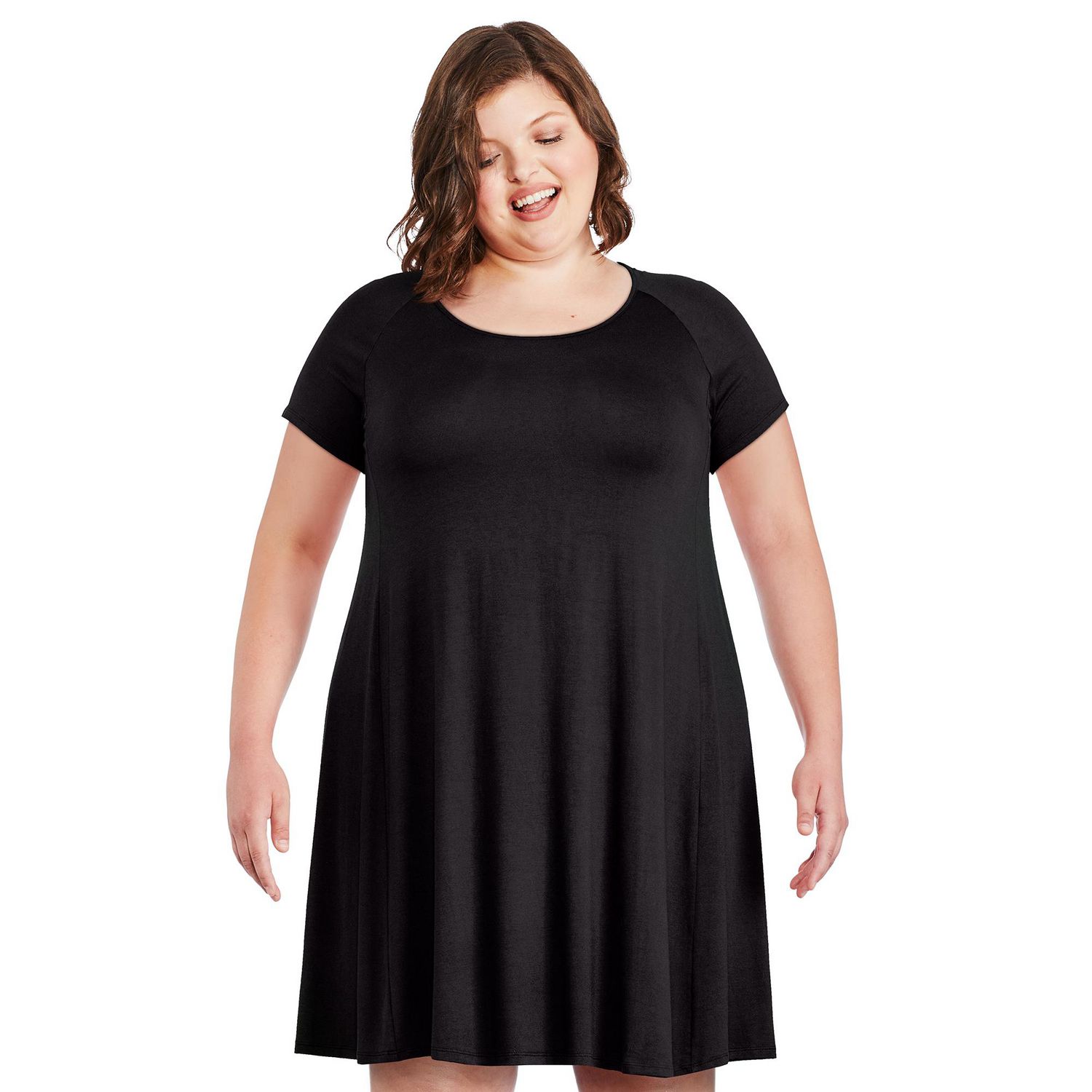 Robe virevoltante à coupe drapée George Plus pour femmes