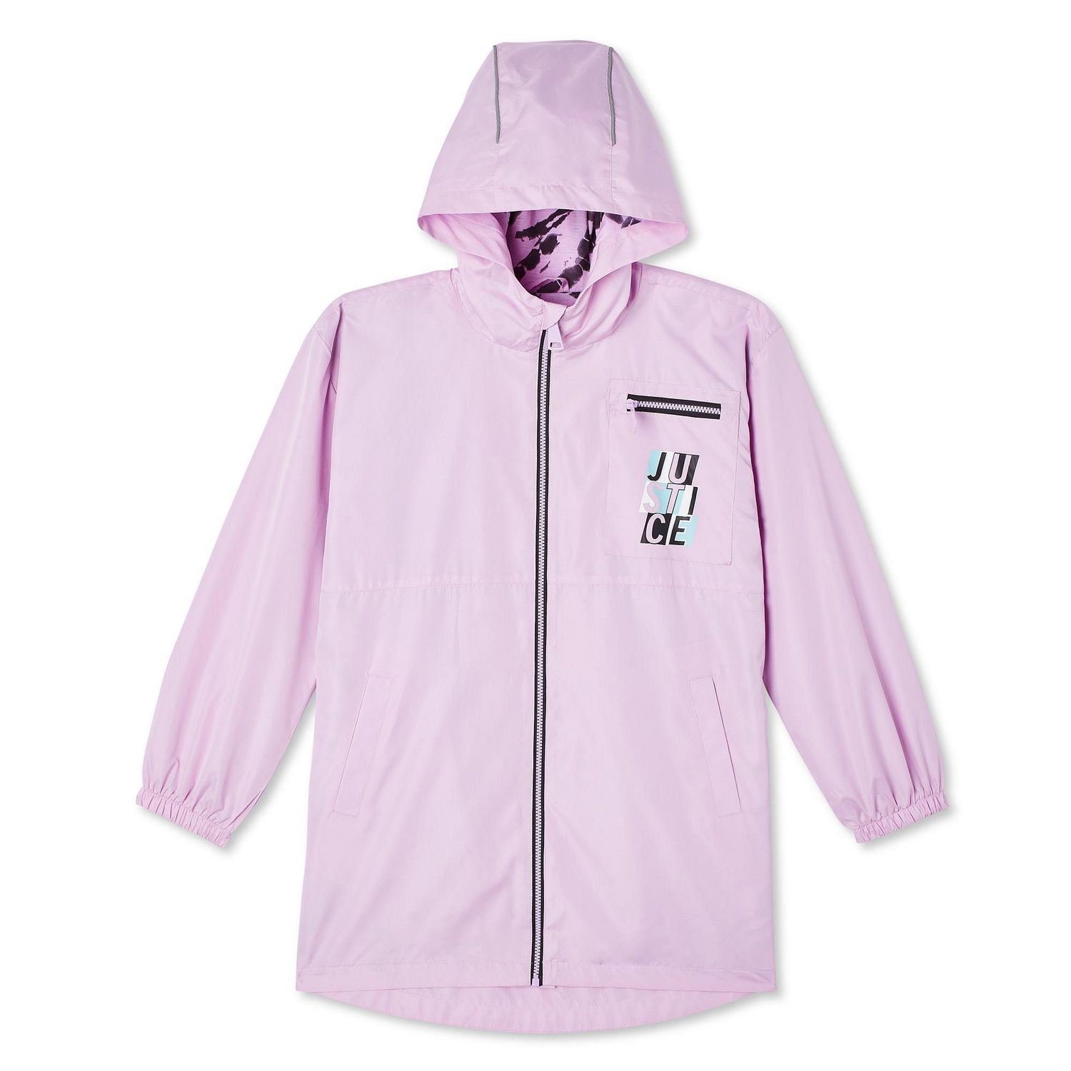 Justice Girls' Long Windbreaker