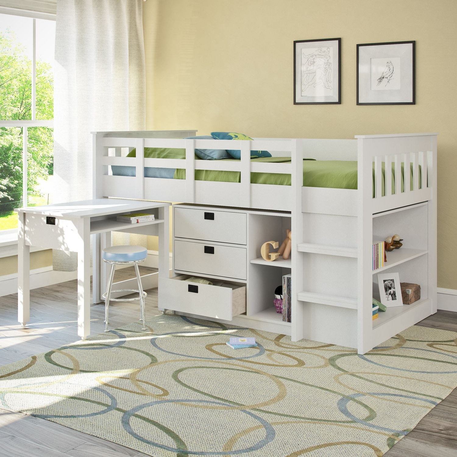 Corliving Madison Collection All In One Single Twin Size Snow White Corliving Madison Collection All In One Single Twin Size Snow White Loft Bed Canada