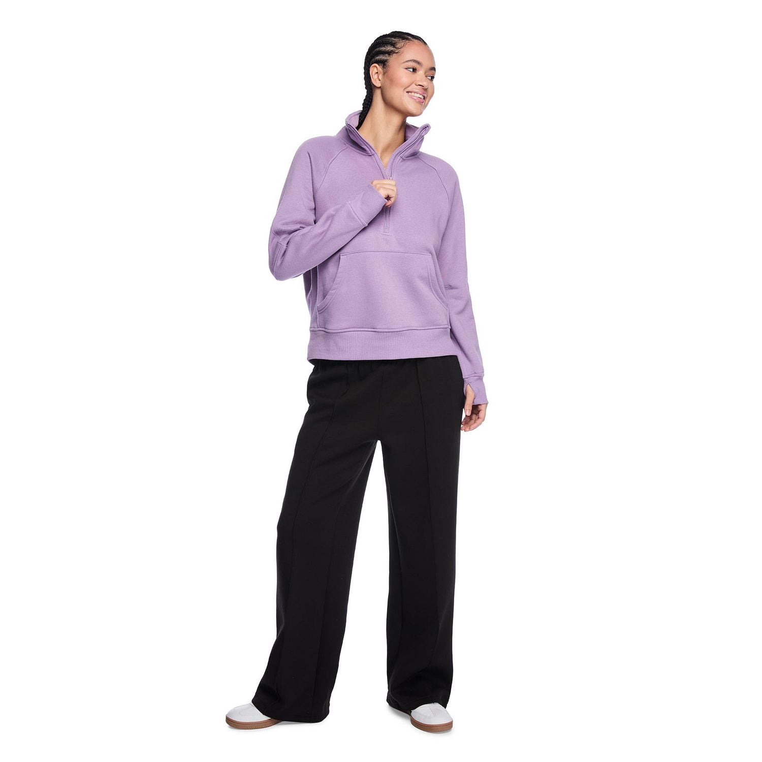 Chandail à demi-fermeture éclair Athletic Works pour femmes