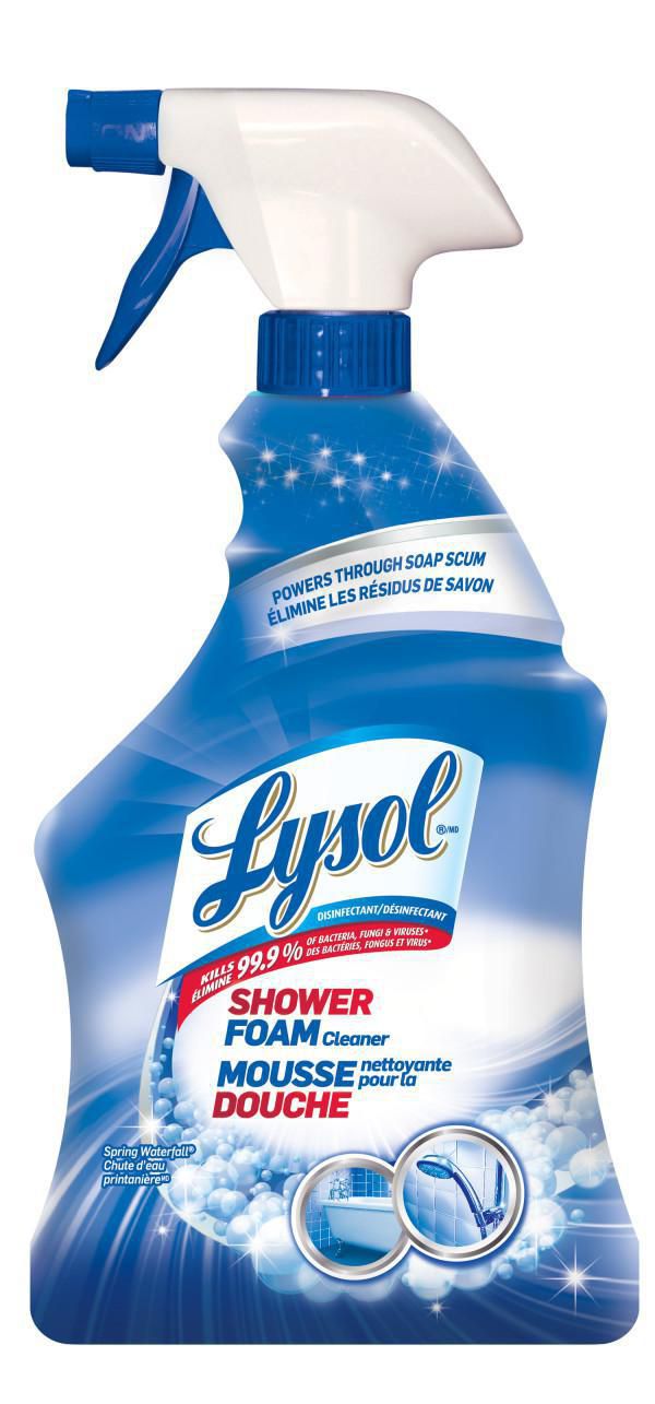 Lysol Spray nettoyant pour salle de bain, Mousse pour douche, Cascade du  printemps, 950 ml