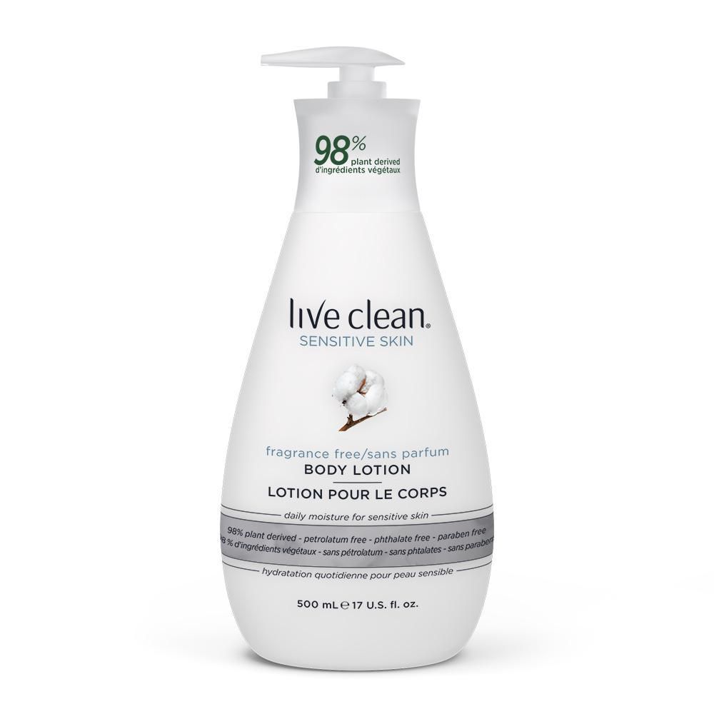 Live Clean Sensitive Skin Fragrance Free Body Lotion Walmart Canada