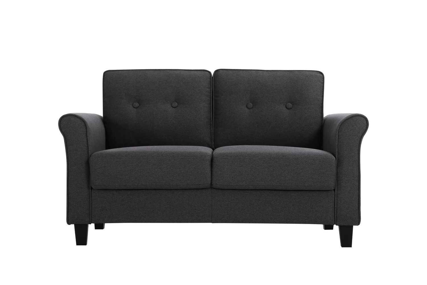 Lifestyle Solutions Hayward Loveseat Upholstered Fabric w/ Rolled Arms