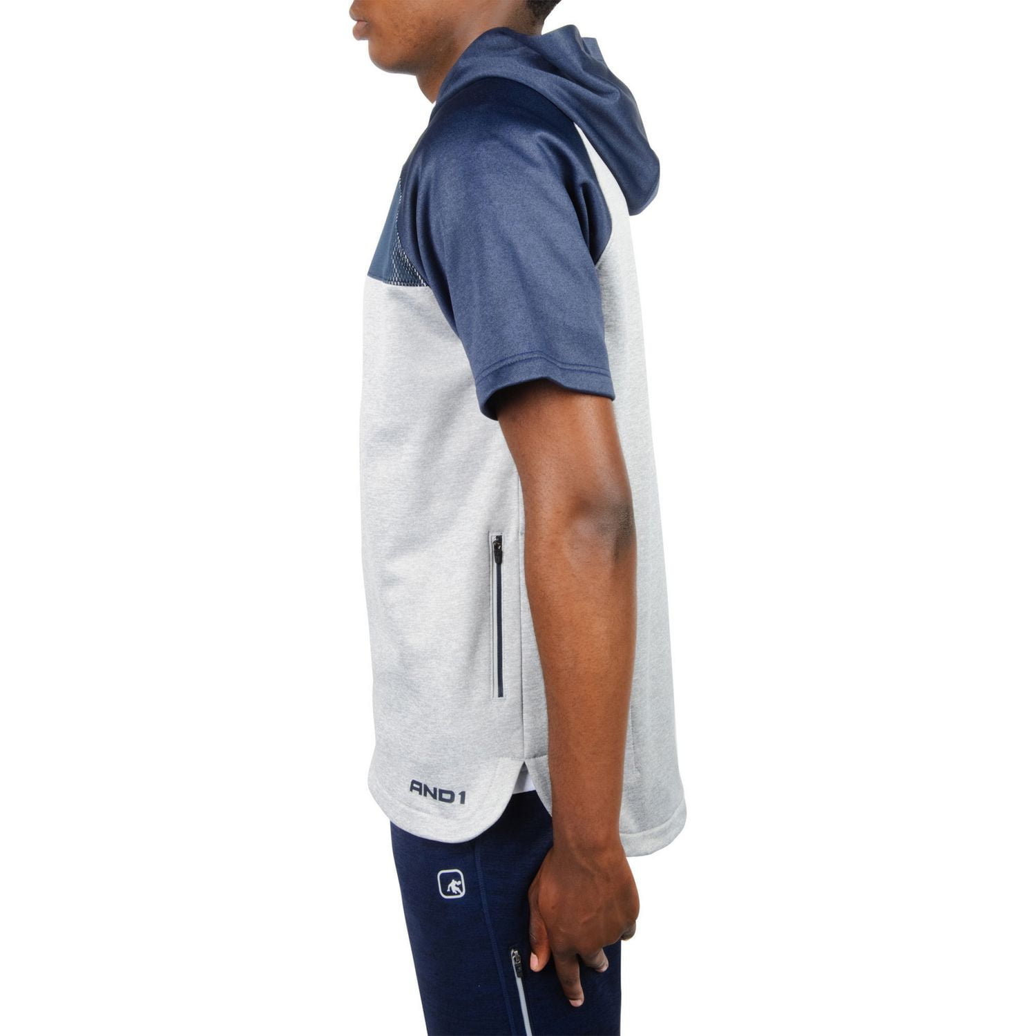 AND1 Men’s High post short Sleeve Hoody