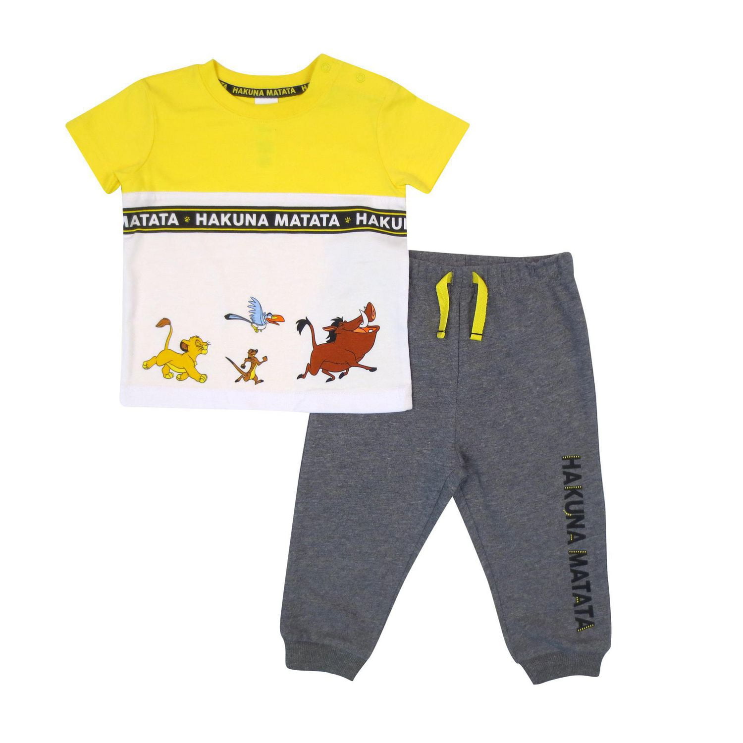 Disney Boys Lion King short sleeve jersey Top and french terry Jog Pant set | Walmart Canada