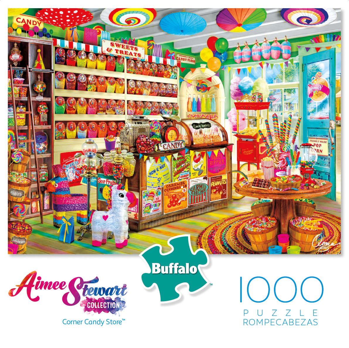 Buffalo Games 2000 Piece Jigsaw Puzzle 38 in x 26 in SWEET TREATS Candy shop