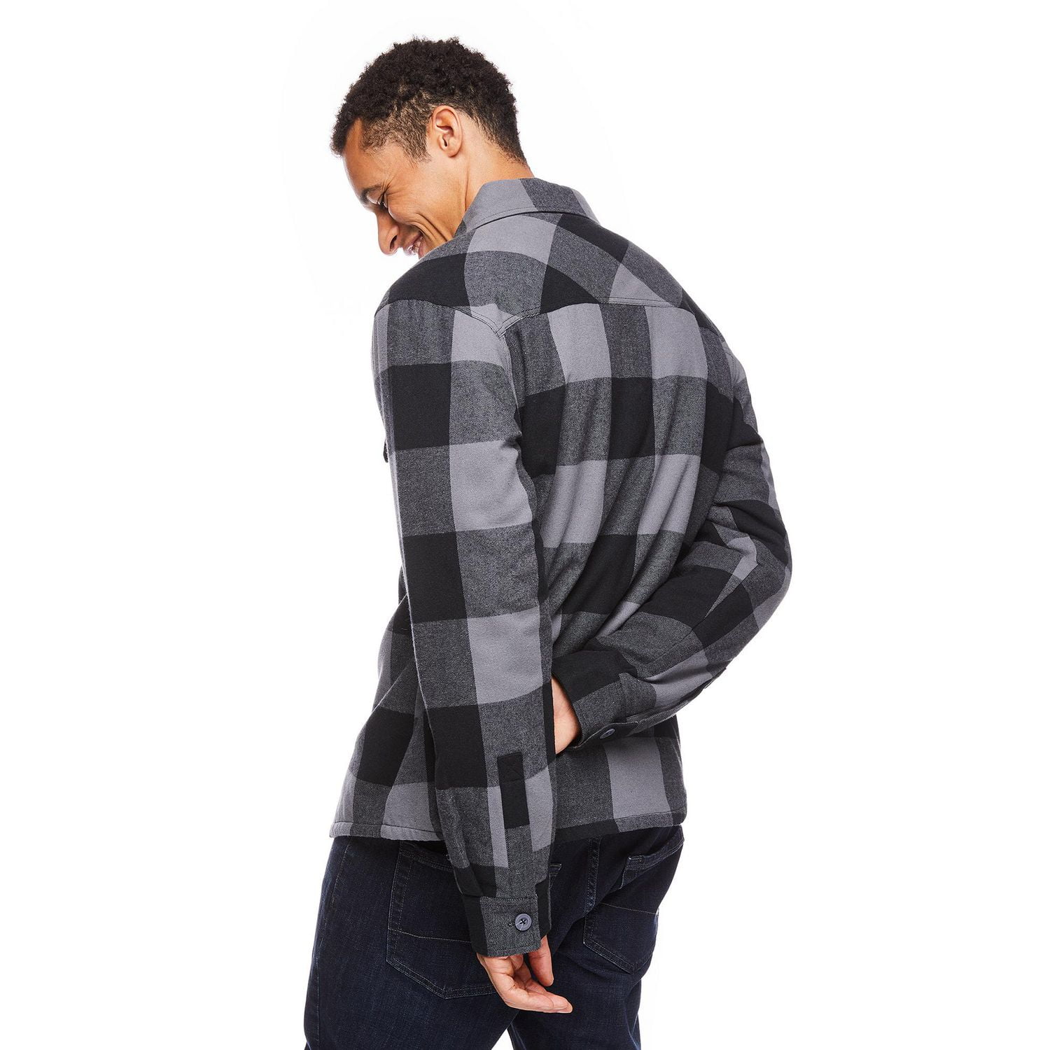 George Men's Flannel Shirt Jacket