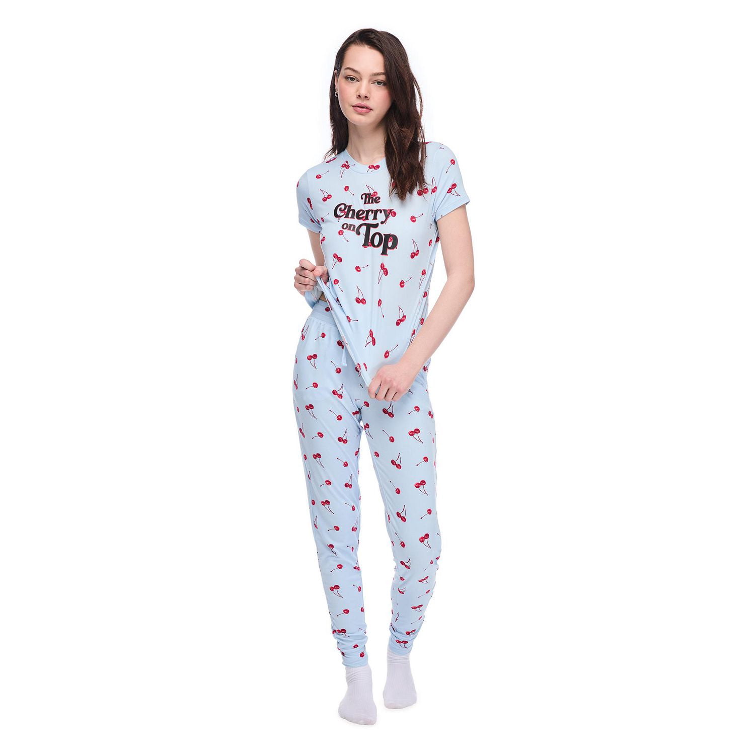 No Boundaries Women's Two Piece Pajama Set