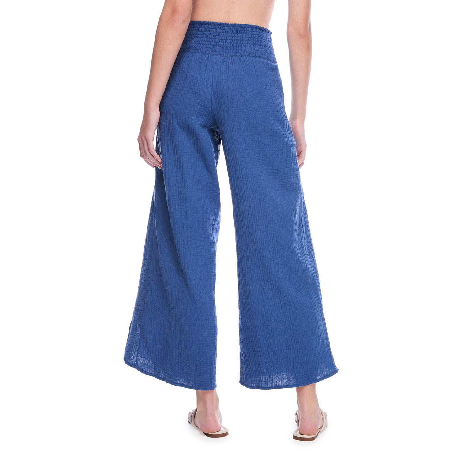 No Boundaries Women's Crinkled Pant Cover-Up