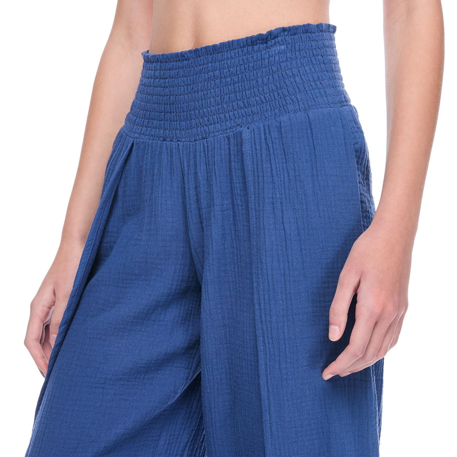 No Boundaries Women's Crinkled Pant Cover-Up