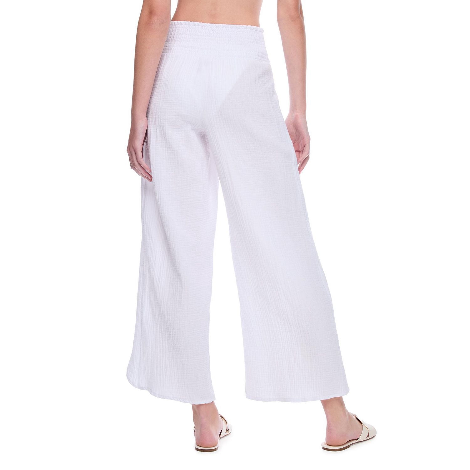 No Boundaries Women's Crinkled Pant Cover-Up