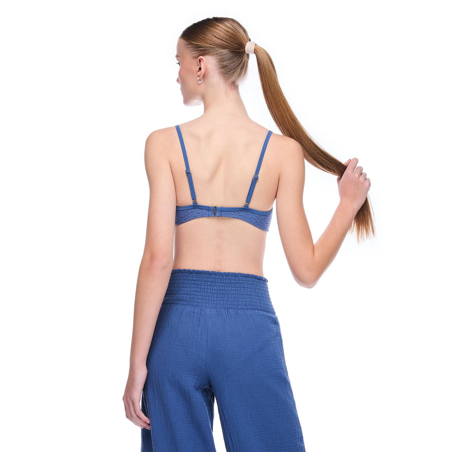 No Boundaries Women's Tie Front Bikini Top