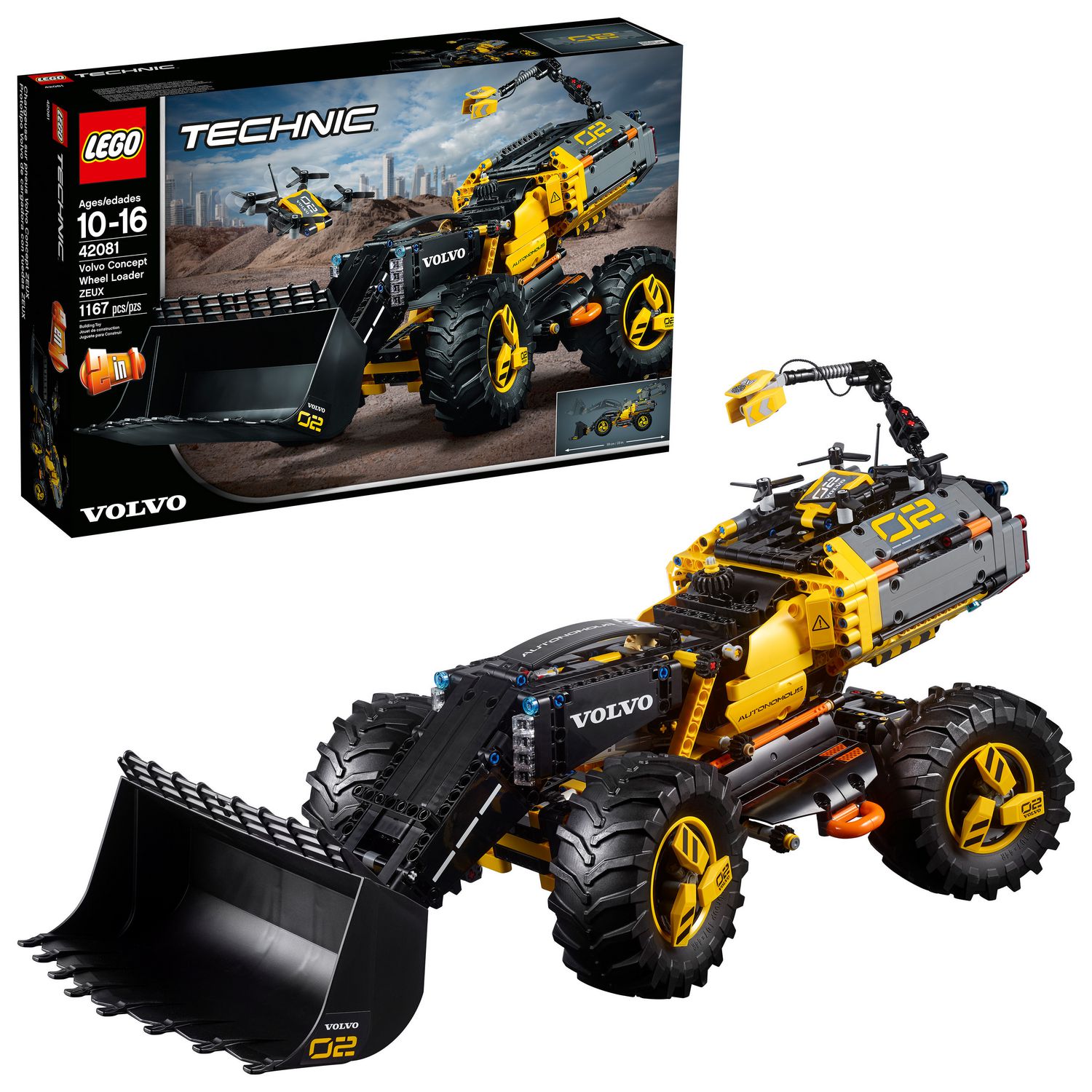 LEGO Technic Volvo Concept Wheel Loader ZEUX 42081 Building Kit (1167 Piece)