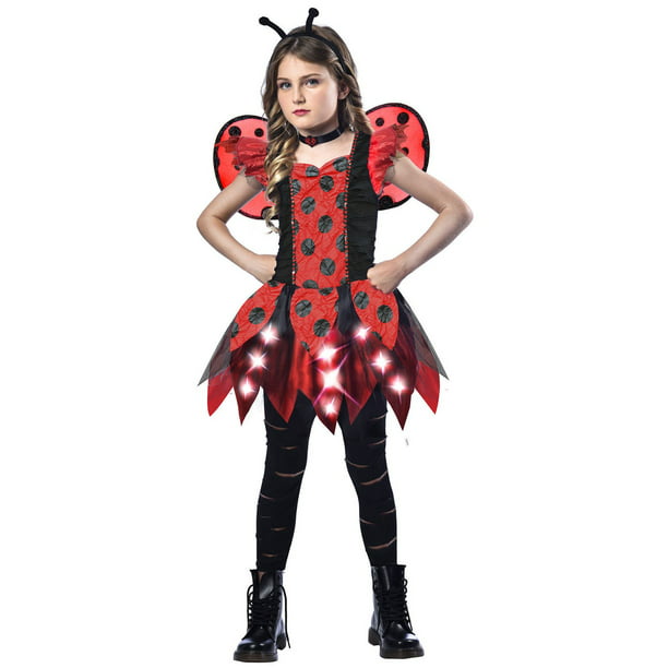 Déguisement lumineux d’insecte punky Halloween pour filles
