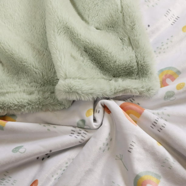 George Baby couverture en fausse fourrure réversible en peluche, lapin  Couverture de bébé 