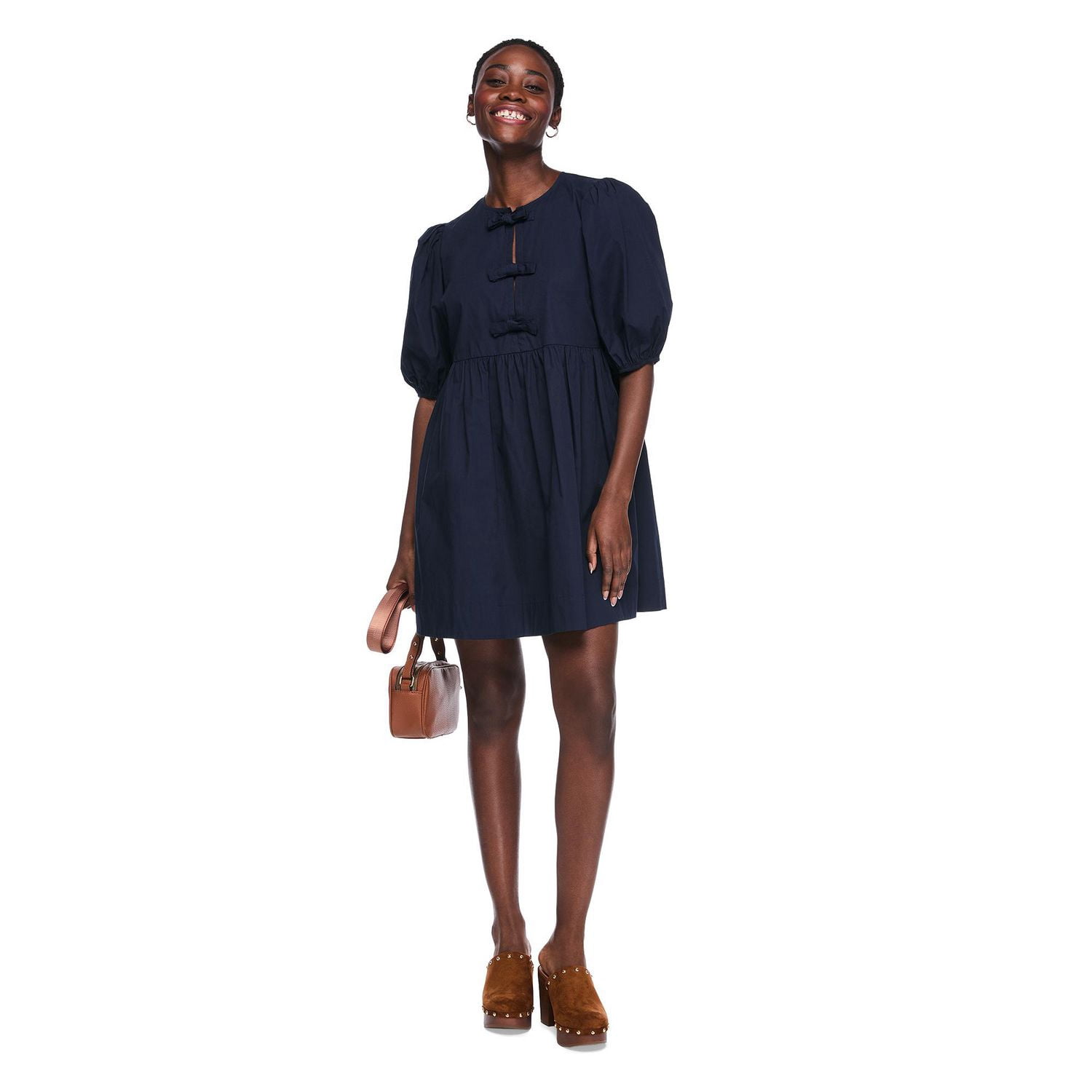 George Women's Bow Front Poplin Dress