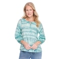 thumbnail image 1 of Iyla Women's 3/4 Sleeve Lace Trim Blouse, 1 of 6