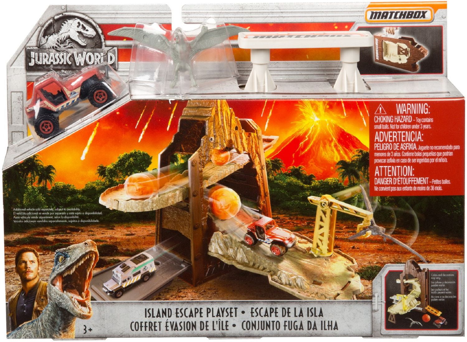 Matchbox jurassic world portable harbor rescue playset discount