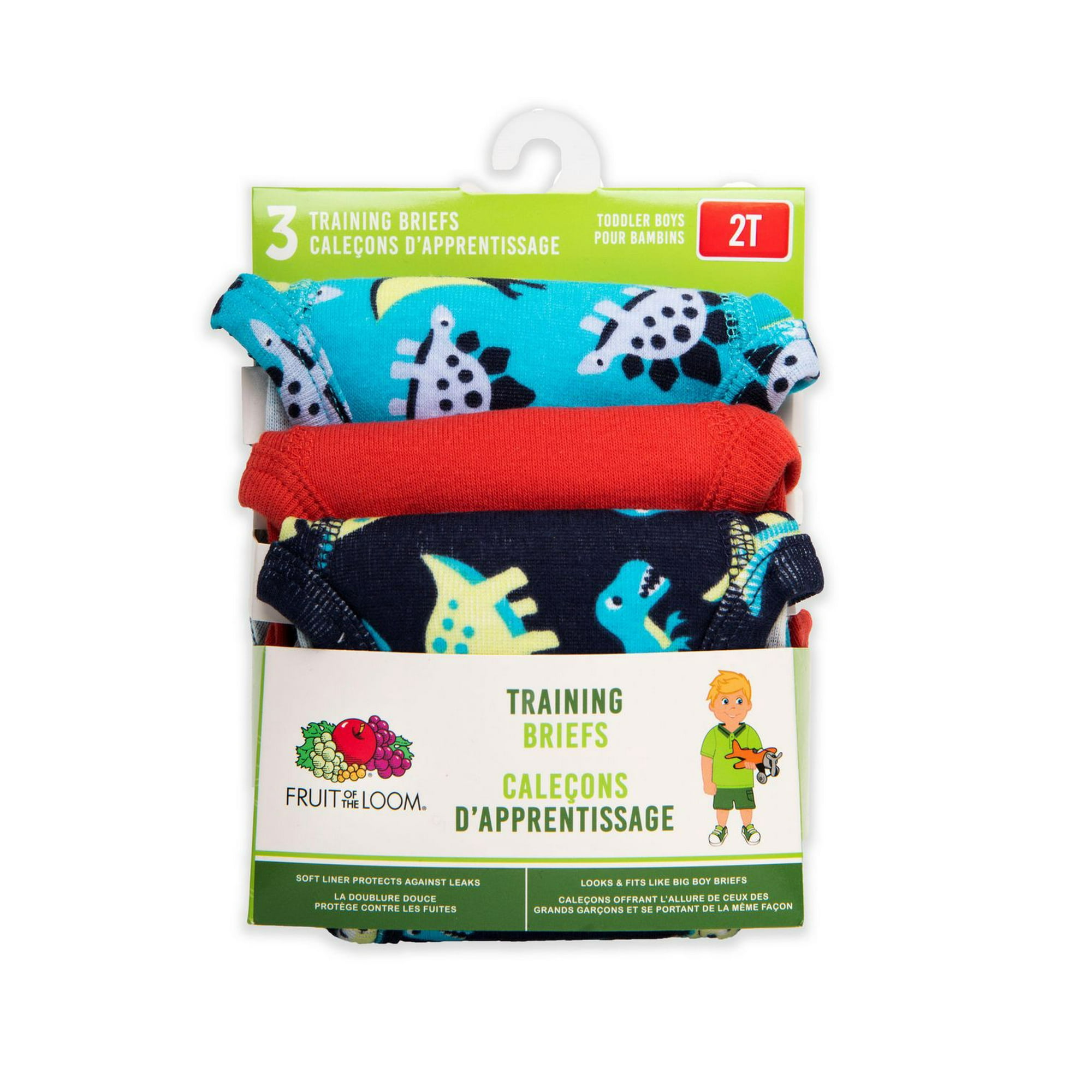 Fruit of the Loom Toddler Boys Training Pant Underwear, 3 Pack, Sizes: 18m  - 3T 