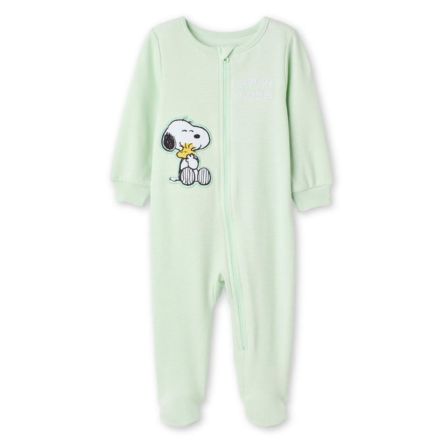 Peanuts Baby Boys' Snoopy Full Zip Sleeper