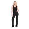 thumbnail image 1 of No Boundaries Women's Two Piece Rib Pajama Set, 1 of 6
