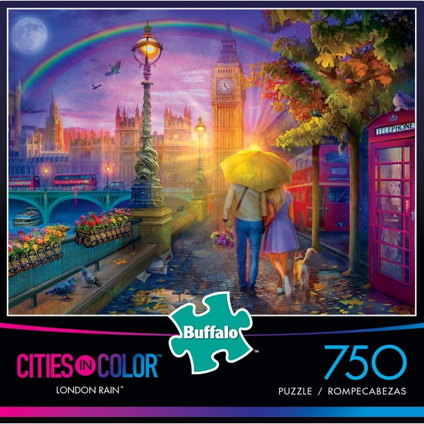 Buffalo Games Cities in Color Le puzzle London Rain en 750 pièces