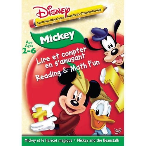 Disney Aventures D'apprentissage : Mickey Lire Et Compter En S'amusant - Mickey Et Le Haricot Magique (Bilingue)